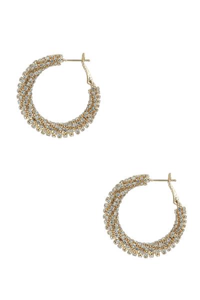 40mm Crystal Wrapped Hoop Earring