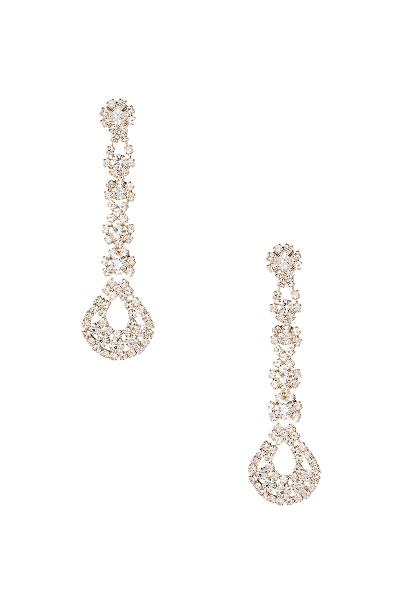 Crystal Tear Drop End Drop Earring