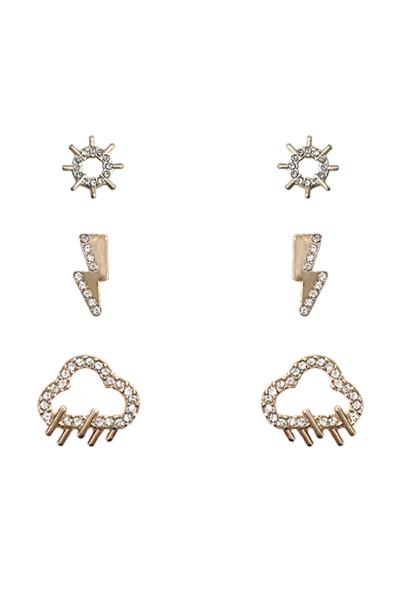 Rhinestone Rainy Day Stud Earring