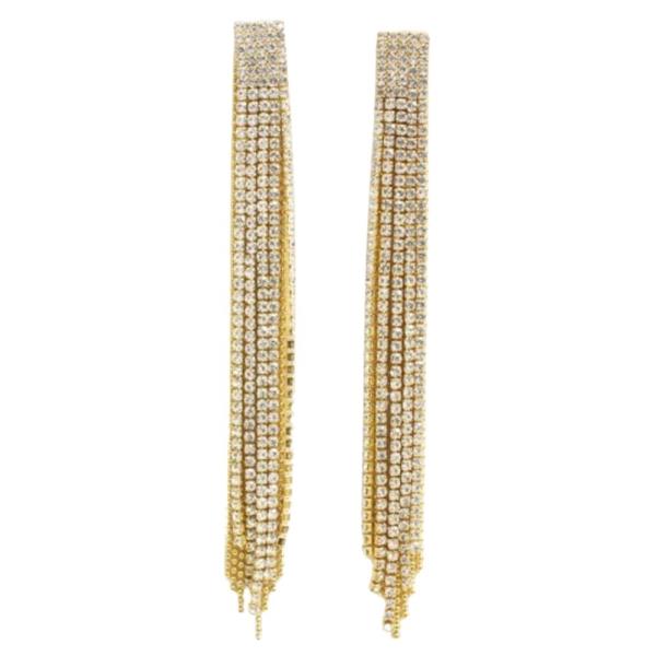 Multi Strand Dangle Rhinestone Earring