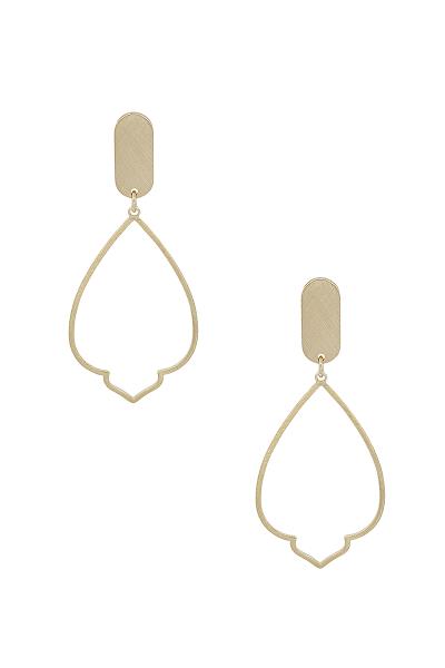 Metal Spade Dangle Earring