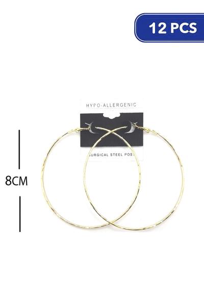 80mm Hoop Earring (12 Units)