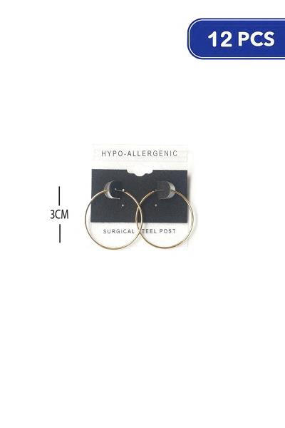 30mm Endless Hoop Earring (12 Units)