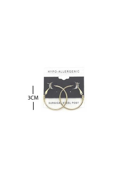 FASHION METAL HOOP 30MM EARRING