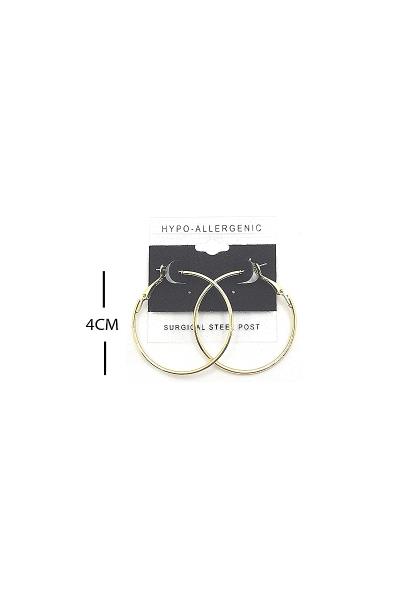FASHION METAL HOOP 40MM EARRING