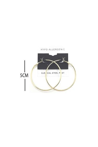 FASHION METAL HOOP 50MM EARRING