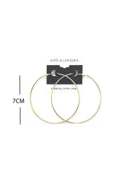 FASHION METAL HOOP 70MM EARRING