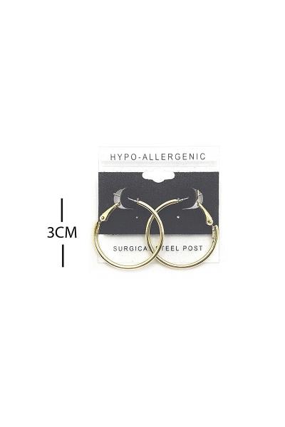 FASHION METAL HOOP 30MM EARRING