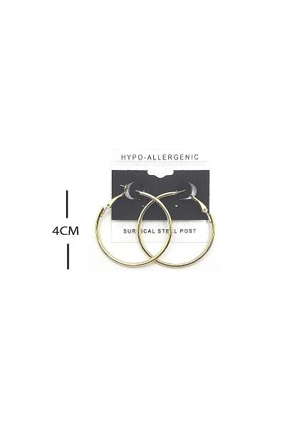FASHION METAL HOOP 40MM EARRING