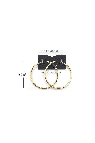 FASHION METAL HOOP 50MM EARRING