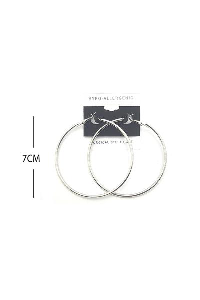 FASHION METAL HOOP 70MM EARRING