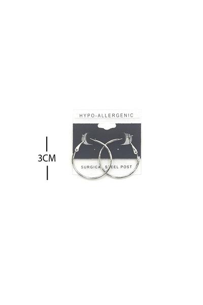 FASHION METAL HOOP 30MM EARRING