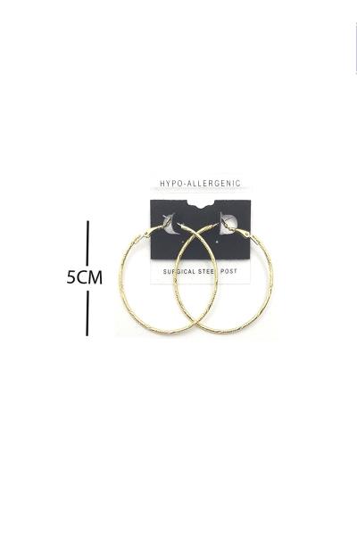 FASHION METAL HOOP 50MM EARRING