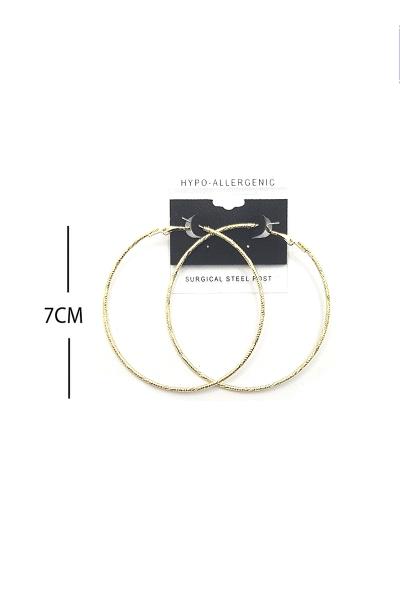 FASHION METAL HOOP 70MM EARRING