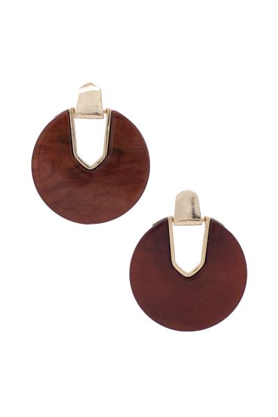 Round Geometric Earring