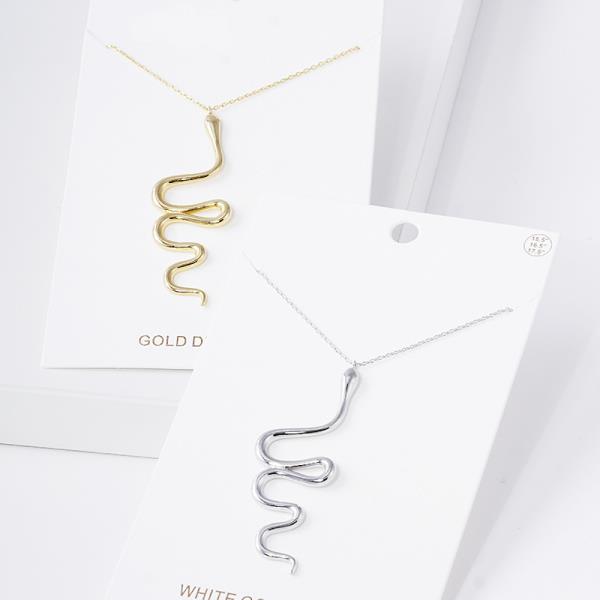 SNAKE PENDANT GOLD DIPPED NECKLACE