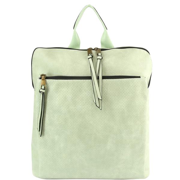 SMOOTH ZIPPER BOX SHAPE BACKPACK