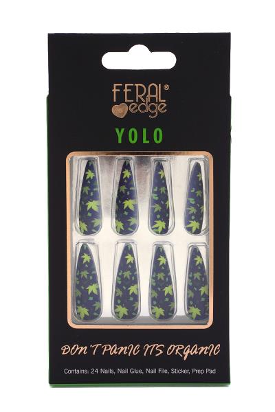 Marijuana Leaf Stiletto Shape Press on Nails
