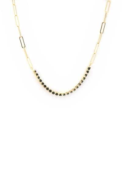 Pave Oval Link Necklace