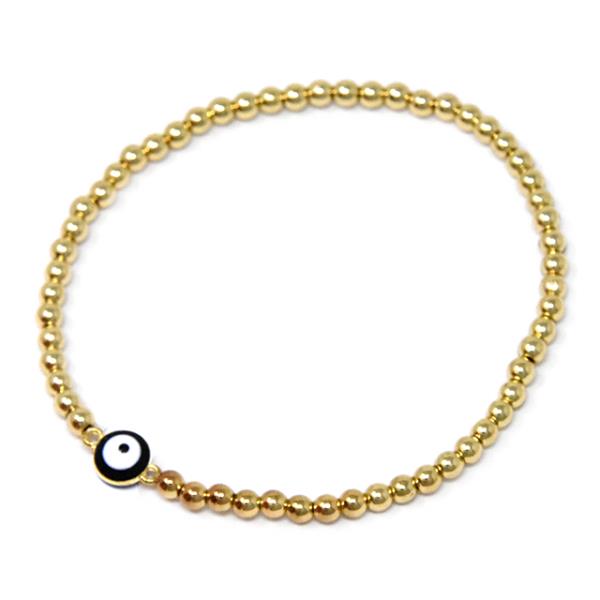 Metal Bead Evil Eye Charm Bracelet