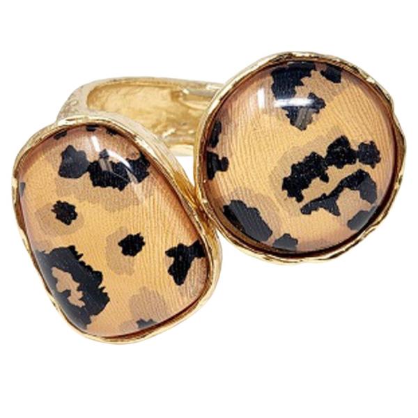 AMIMAL PRINT CHUNKY METAL BRACELET