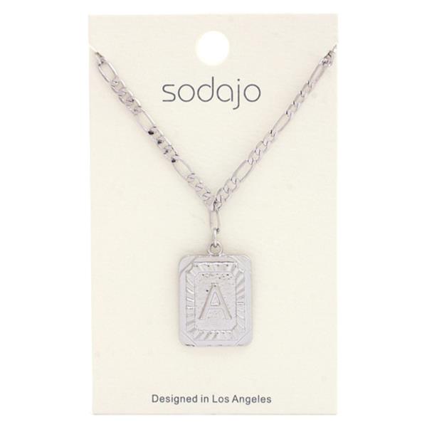 SODAJO INITIAL FIGARO LINK NECKLACE