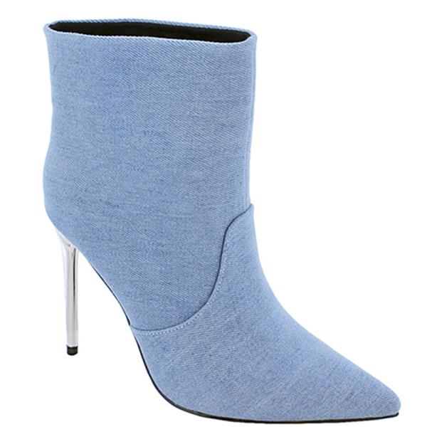 FASHION PLAIN BOOTIE POINTY HEEL 12 PAIRS
