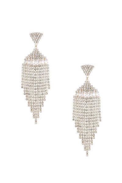 Cubic Zirconia Triangle Fringe Dangle