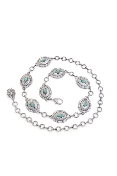 WESTERN OVAL SHAPE METAL BELT
