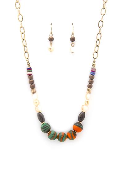 MARBLE BEAD NECKLACE