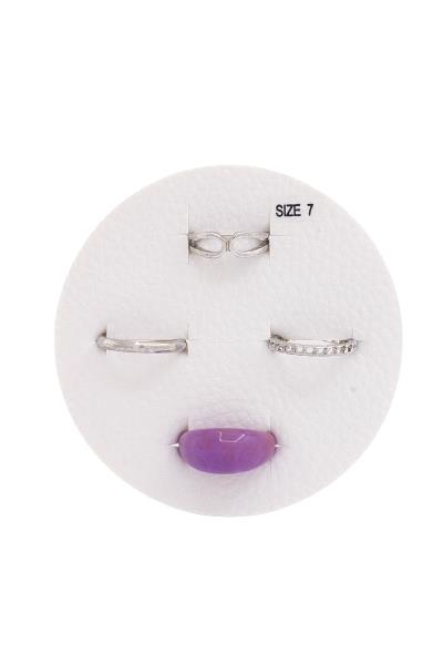 Dome Metal Assorted Ring Set
