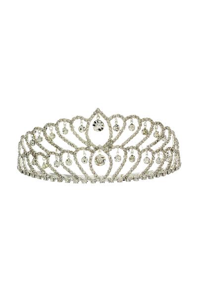 RHINESTONE CROWN BRIDAL TIARA