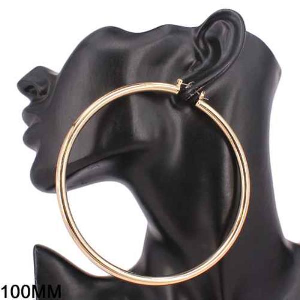 SOLID METAL HOOP EARRING