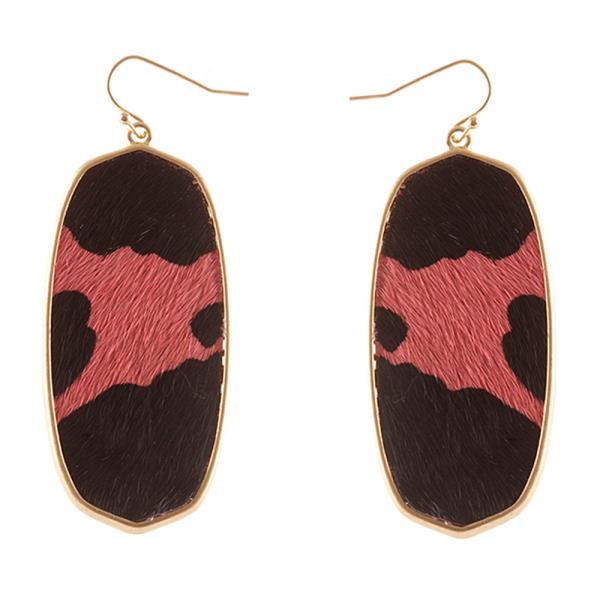 Print Oval Shape Earring