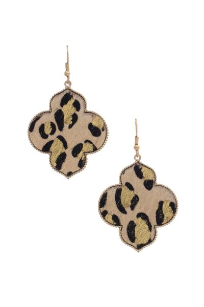 Genuine Leather Moroccan Shape Earring