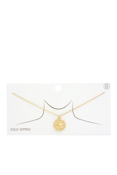 COMPASS MEDALLION NECKLACE