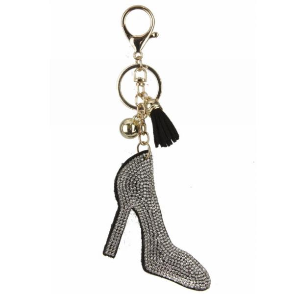 RHINESTONE HEELS TASSEL KEY CHAIN
