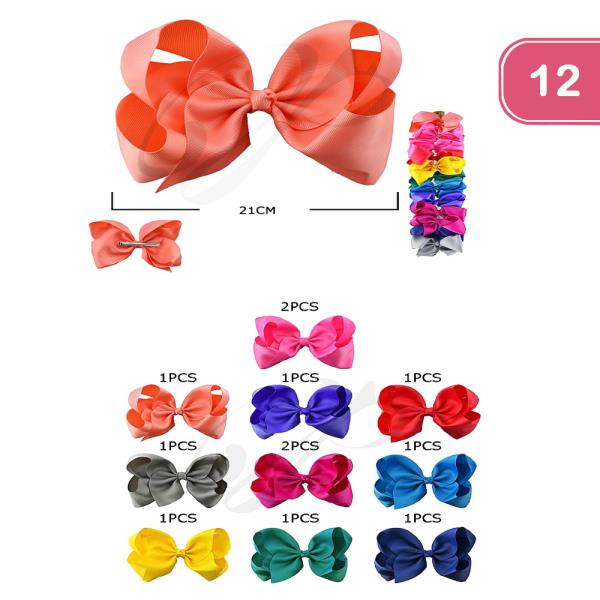 Ribbon Hair Bow (12 Units)