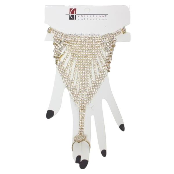 Rhinestone Ring Bracelet