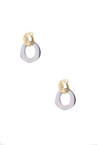 Transparent Circle Huggie Earring