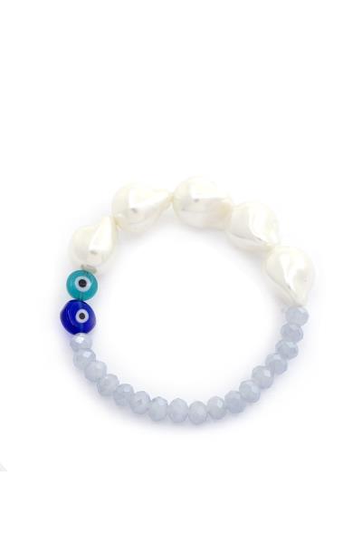 Eye Chunky Pearl Bead Bracelet