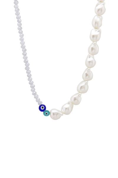 Eye Bead Pearl Beaded Necklace