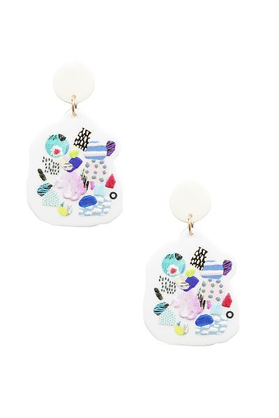 Odd Shape Mix Design Earring