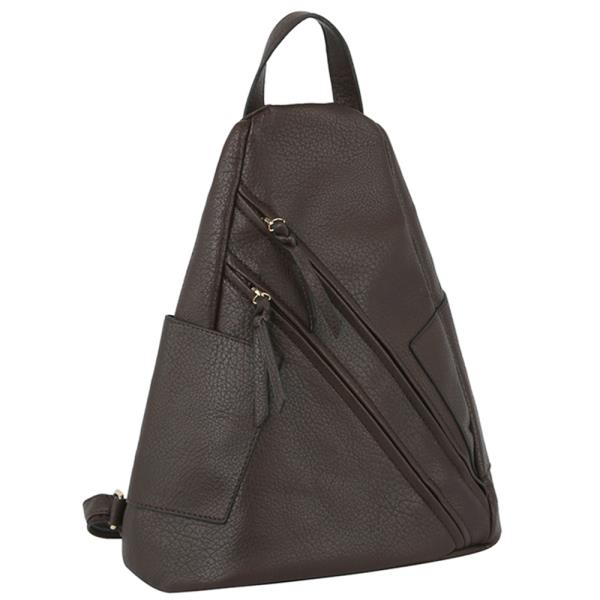 STYLISH PYRAMID SHAPED DESIGN ZIPPER BACKPACK