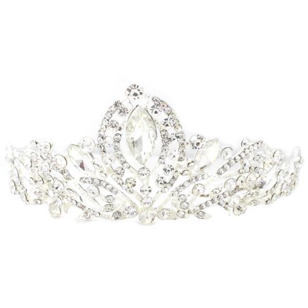 ELEGANT MARQUISE RHINESTONE TIARA