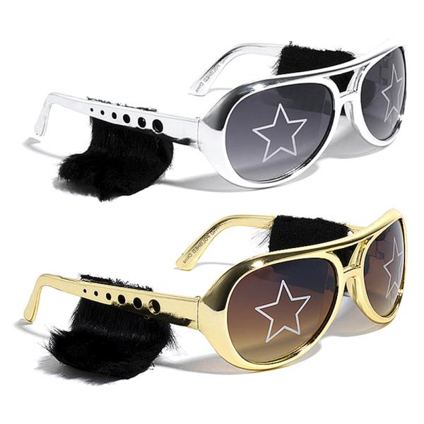 Star Fur Metal Aviator Shape Sunglasses 1DZ