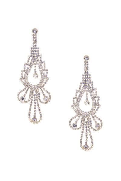 Rhinestone Chandelier Drop Post Earring