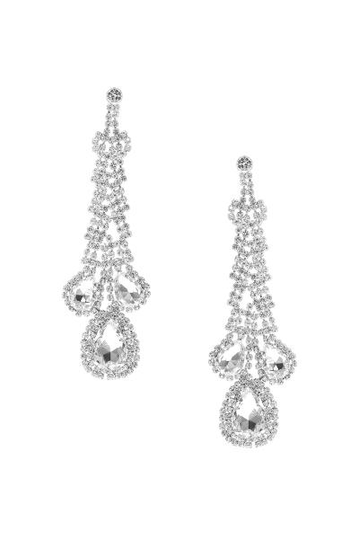 Rhinestone Pear Shape Drop Earring