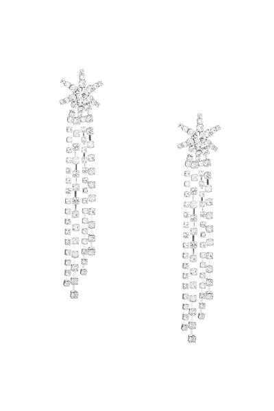 Rhinestone Star Shoulder Duster Earring