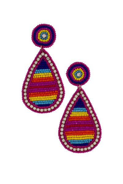 Seed Bead Teardrop Earring